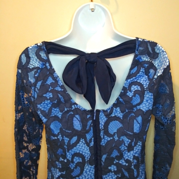 Lilly Pulitzer Aaliyah Two-Tone Blue Romantic Corded Lace Dress - Picture 9 of 14